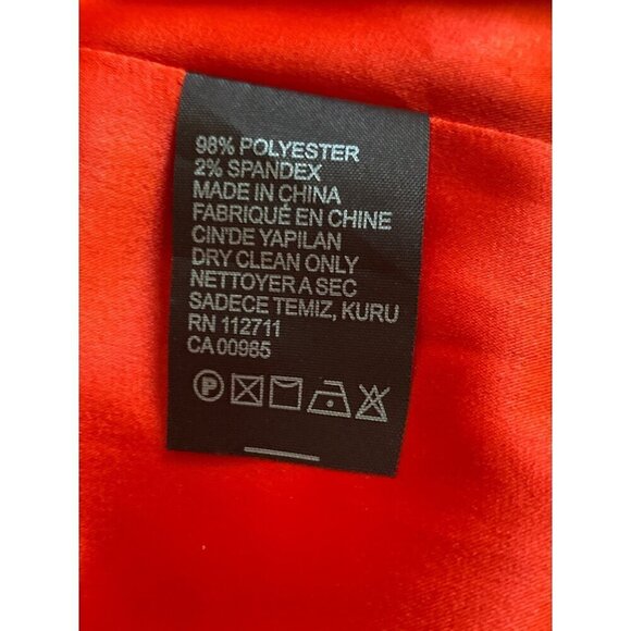 Jay Godfrey NWT $325 Flame Orange Cocktail Dress, Strapless Women's Size 10 - Picture 11 of 11